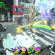 A battle screenshot from Neo: The World Ends With You, showing colorful chaos.